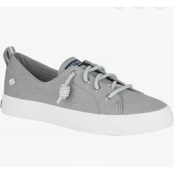 Sperry Shoes - Sperry Women's Crest Vibe Grey Canvas Sneakers/Boat Leather Laces Sz 7.5M NEW!